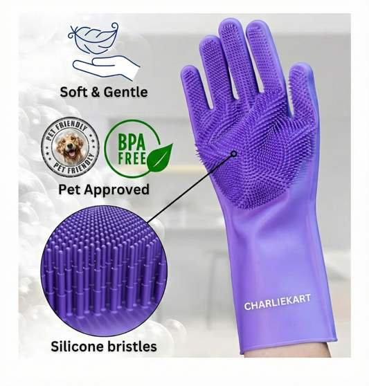 Dog Shampoo Gloves for Bathing